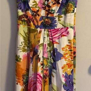 Suzi Chin Red and Pink Strapless Dress